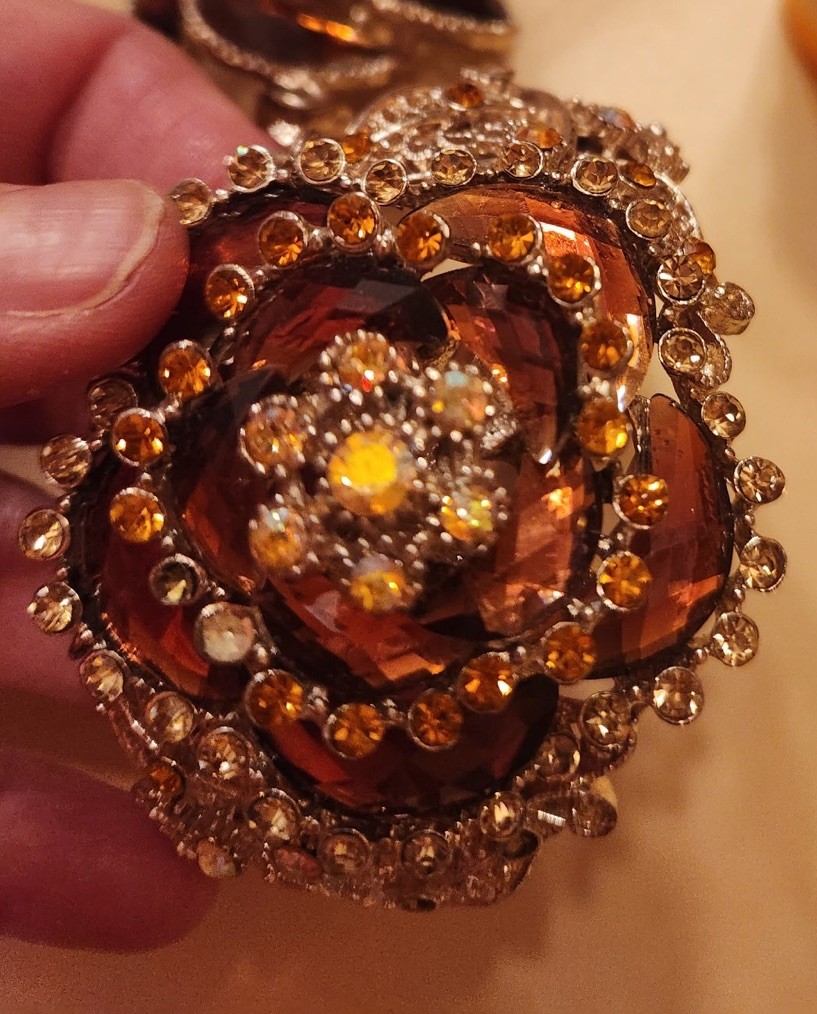 Vintage Floral Bracelet Ring Hand Chain Jewelry