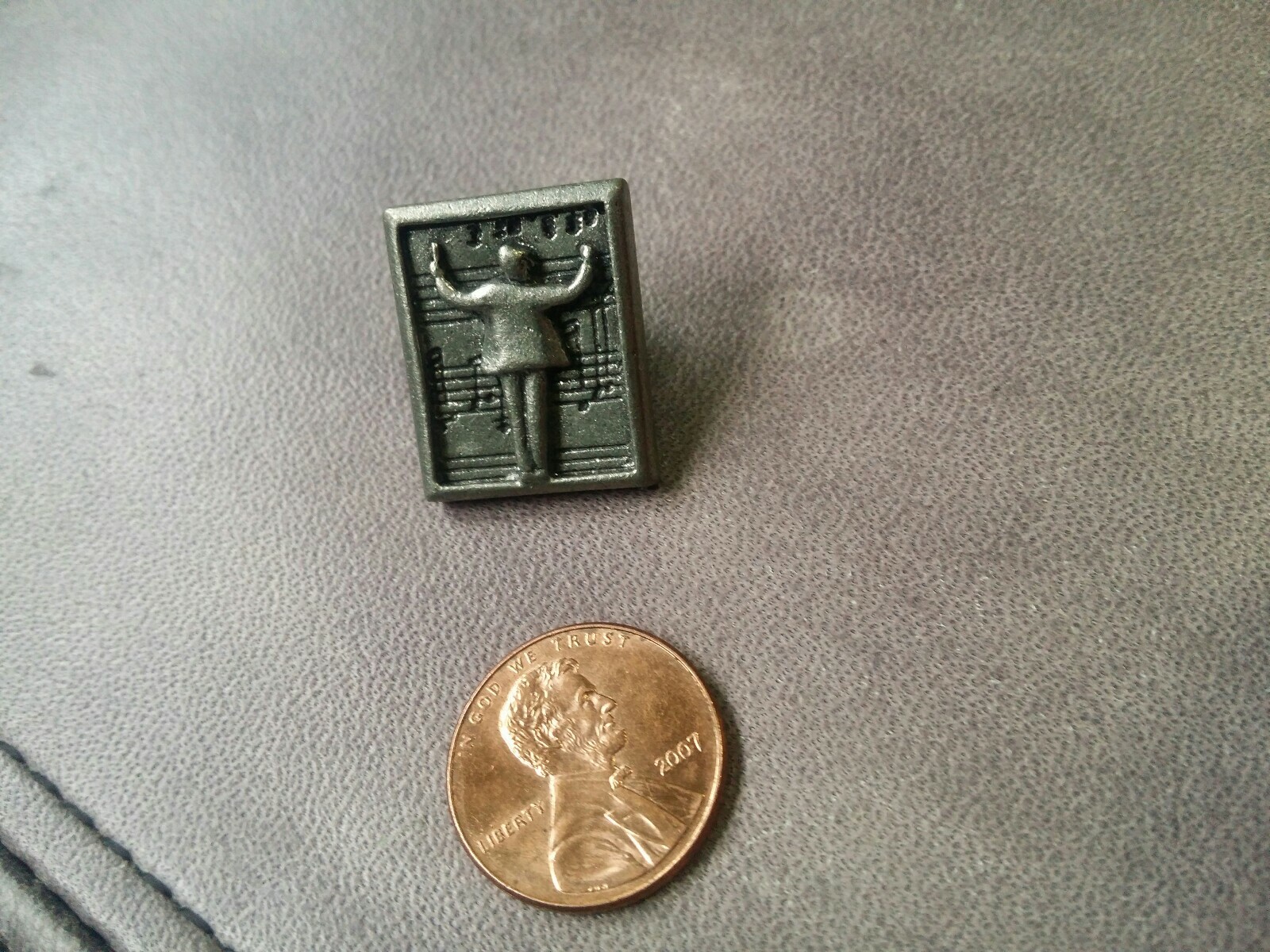 Vintage Clift Pewter Conductor Orchestra Band Brooch Pin Signed