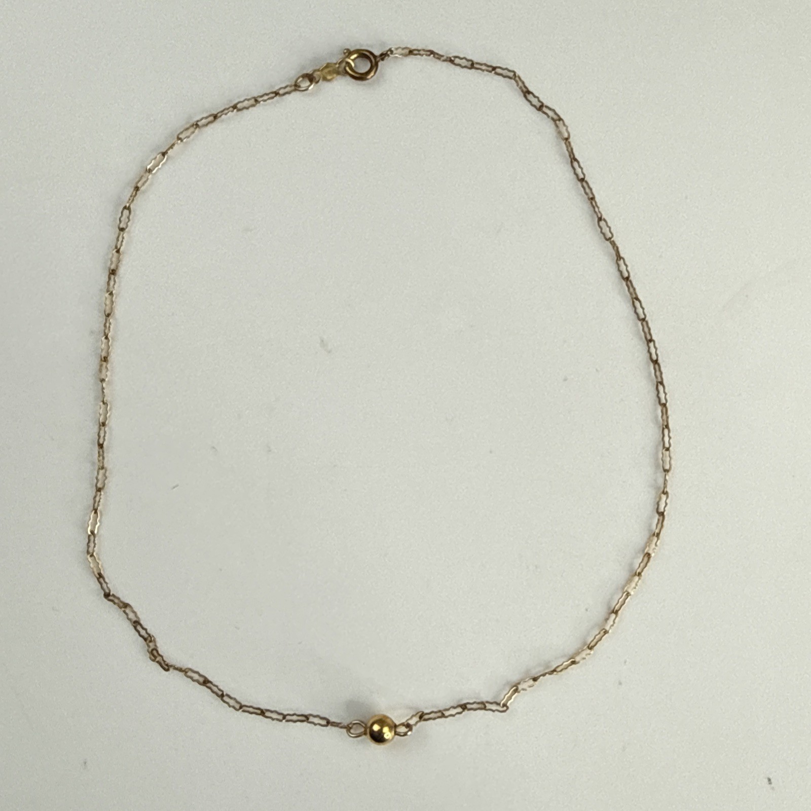 ATTLEBORO MFG CO 1/20 12k 13” Victorian Crumpled Oval Chain Link 1898 0.95g