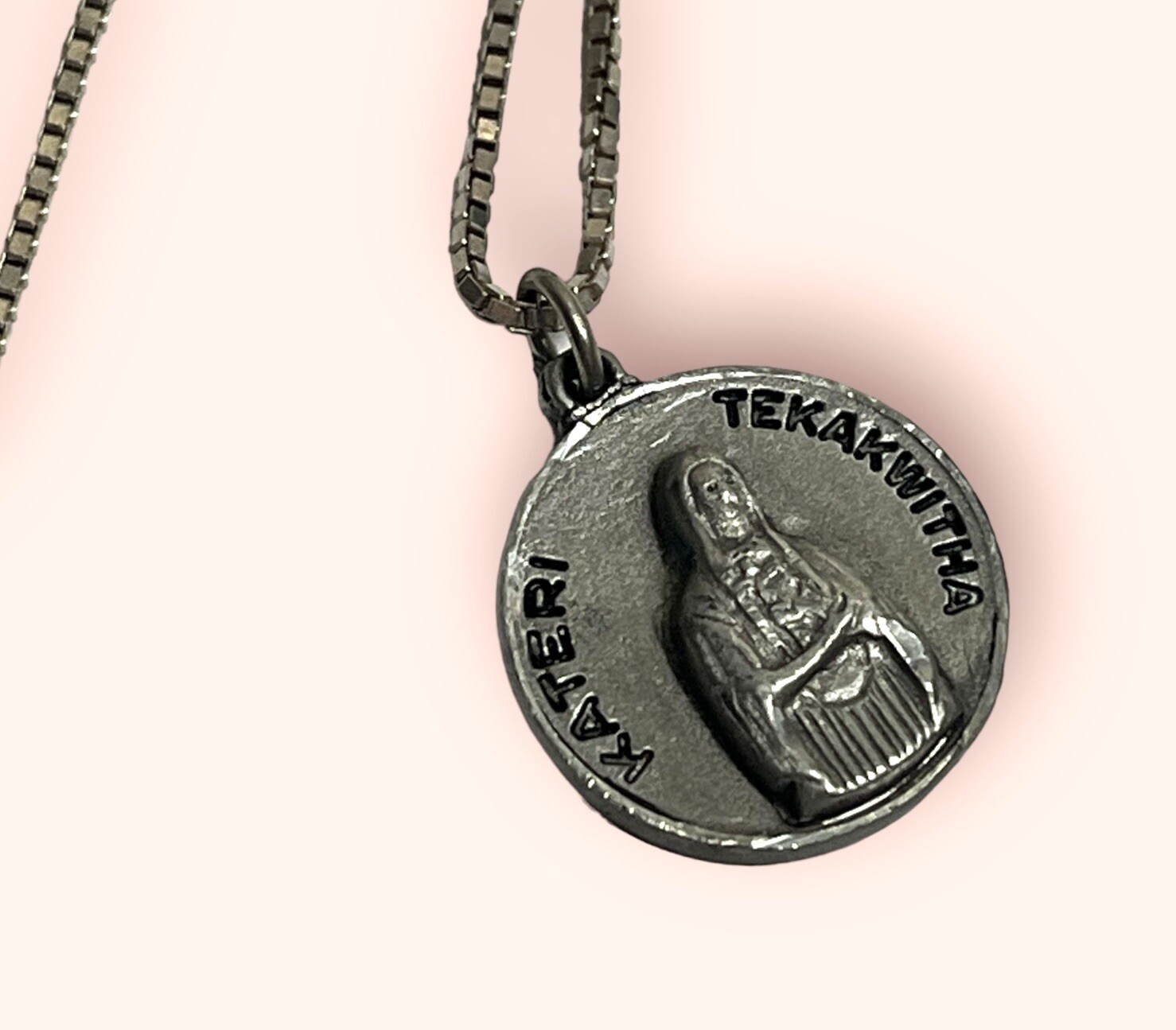 CREED Patron Saint Blessed Kateri Medal Pendant 20” Sterling Silver 925 Chain