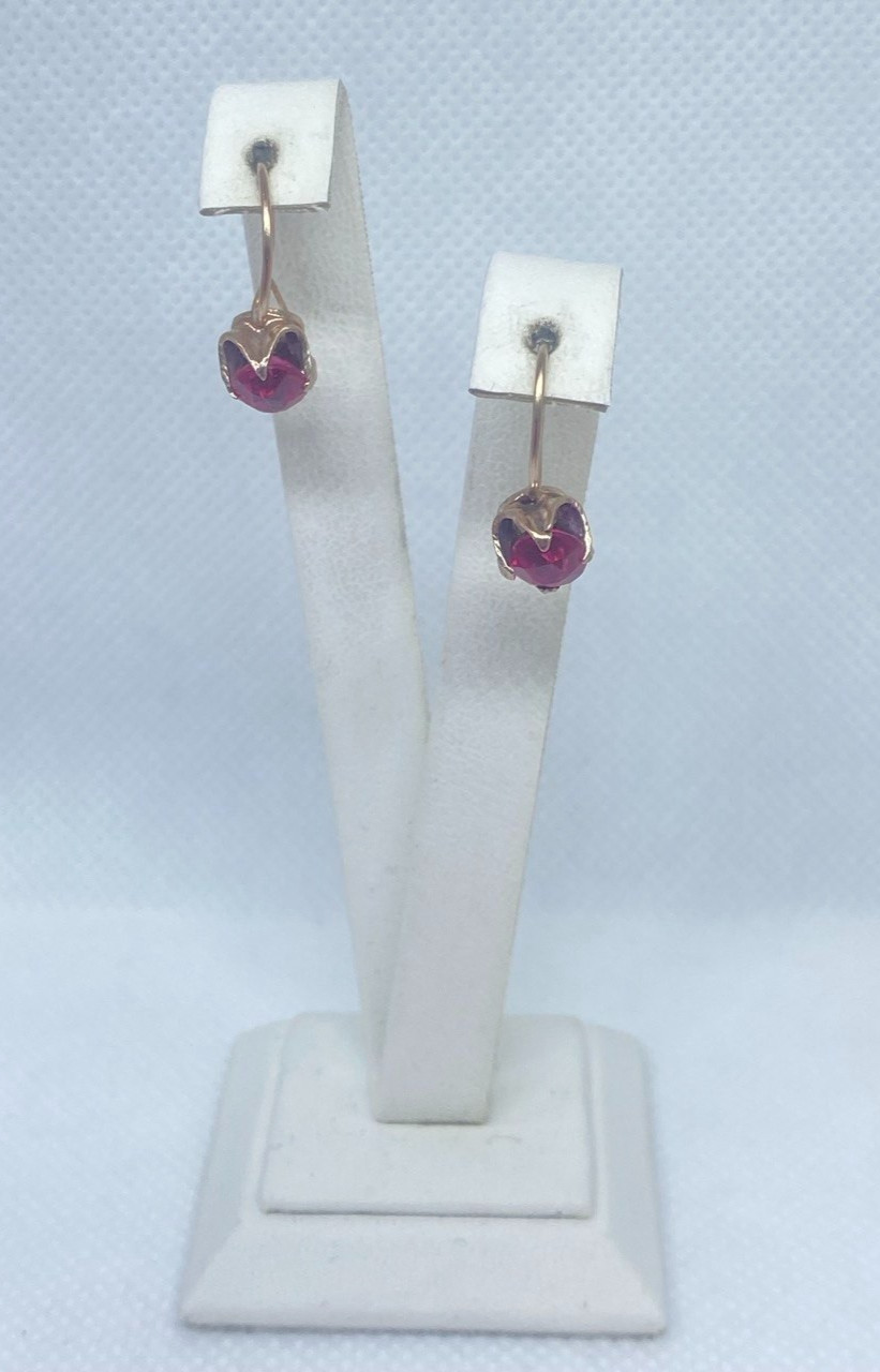 Vintage earrings from the Soviet Union, 70s, 875 silver, USSR.Weight 1.89 g