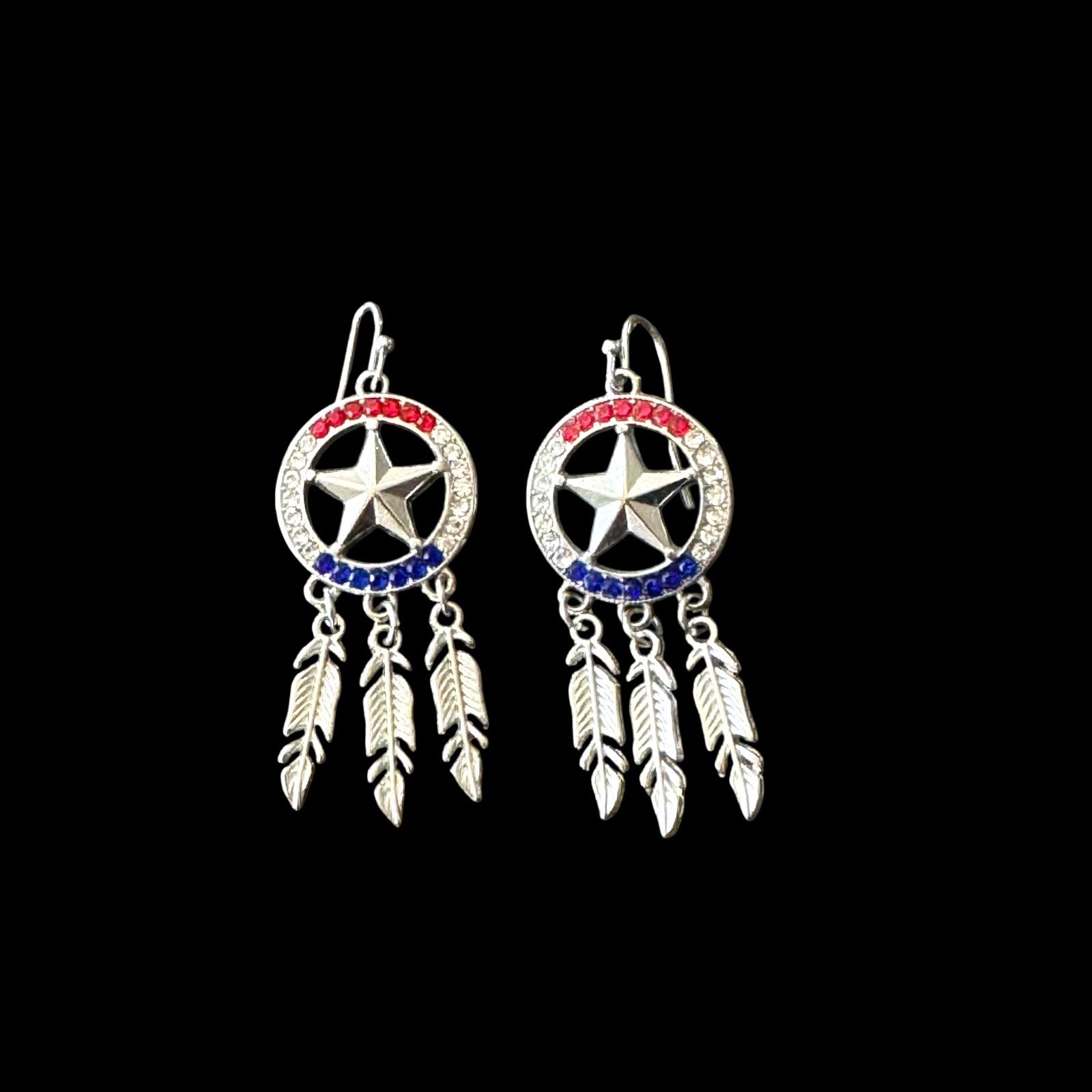 Y2K Dream Catcher Earrings Vtg 90s 2000s Festival Boho Southwestern Feather