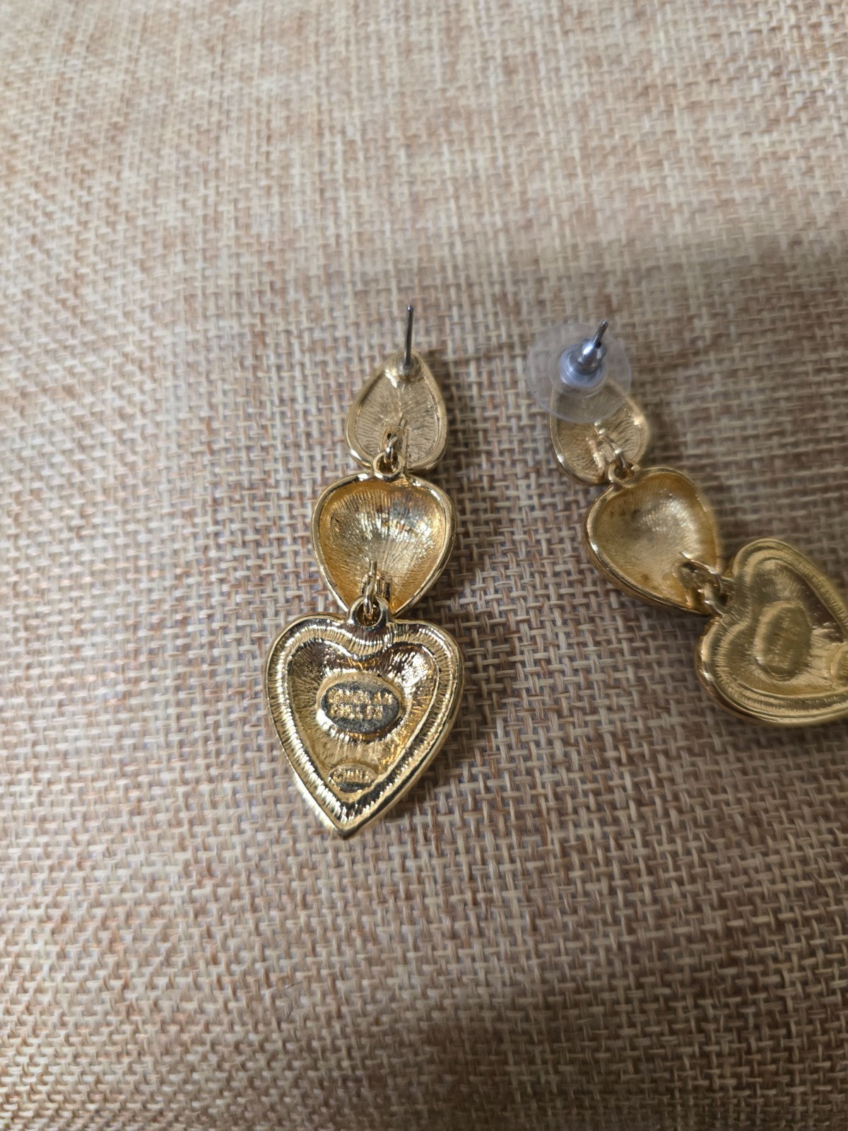 NOLAN MILLER AMAZING FOUR WAY CRYSTAL HEART PIERCED EARRINGS