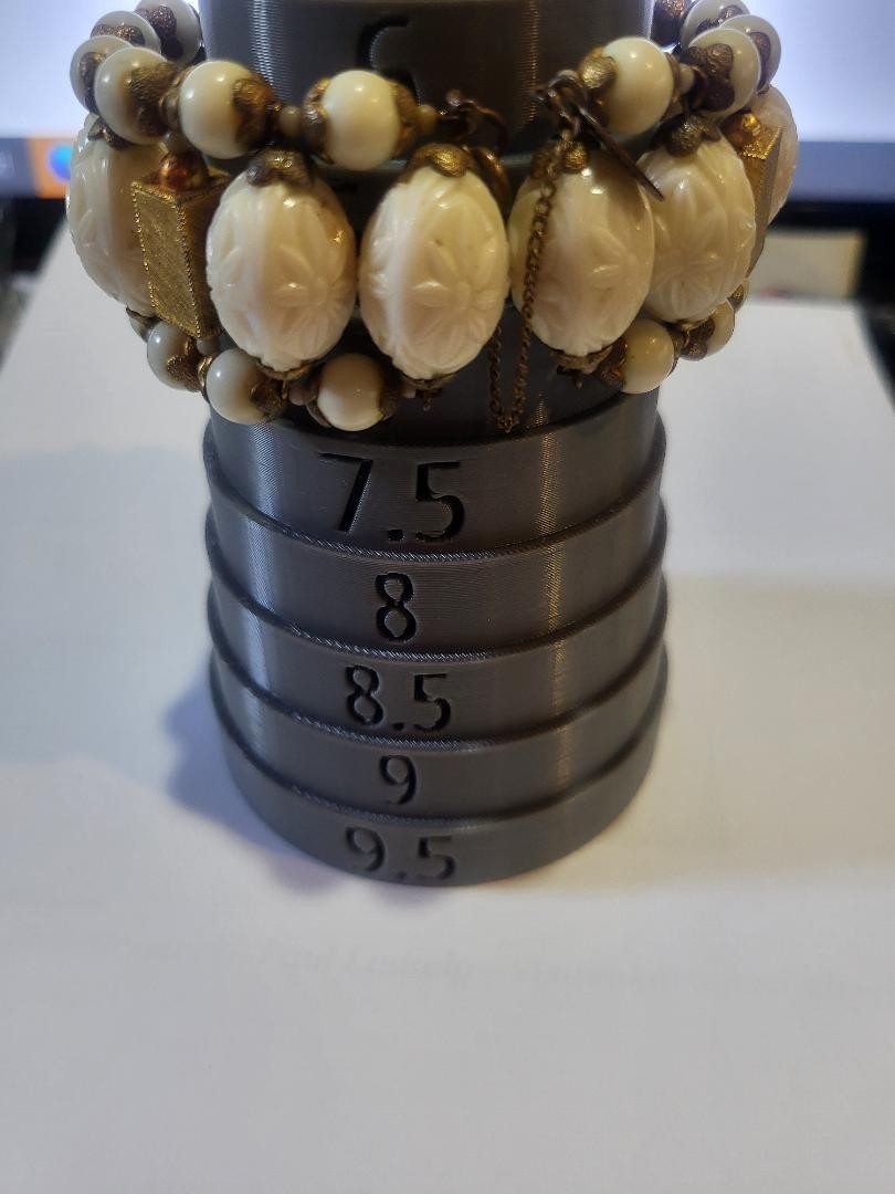 Signed Miriam Haskell “Ivory” and “gold” bead vintage bracelet