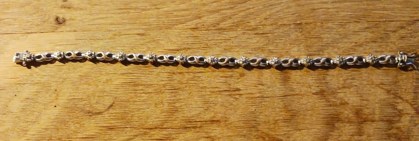 VINTAGE / MODERN – SIGNED PAJ BB CHINA – SILVER TONE BRACELET WITH SAFETY CLASPS