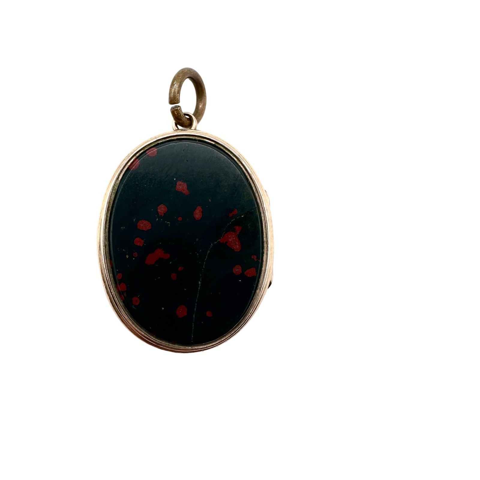 Victorian 13K Gold Double Sided Sardonyx Carnelian, Bloodstone Locket Pendant