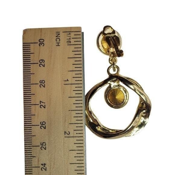Vintage Napier Gold and Silver Hoop Earrings