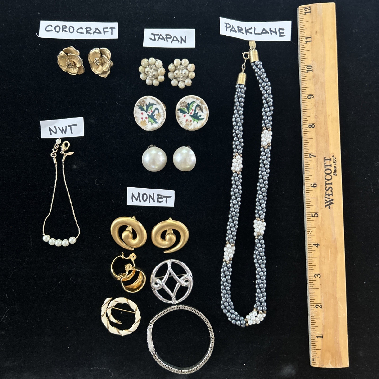 66 Vintage lot jewelry unbranded wearable Trifari Monet Coro Marian Haskell Sty