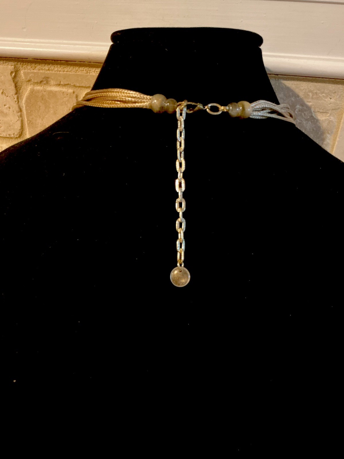 Modern Artisan Bold Multi-Strand Large Bead Resin Circle Pendant Necklace-EUC