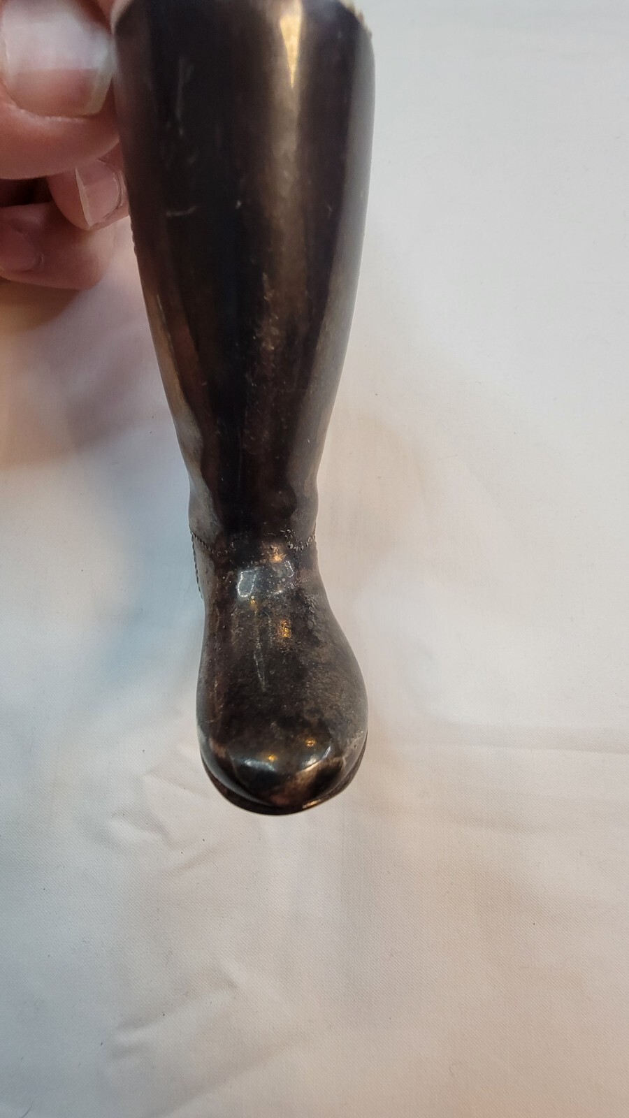 Silver Plated Cowboy Boot England Made Collector 11oz Western Paperweight GIFT