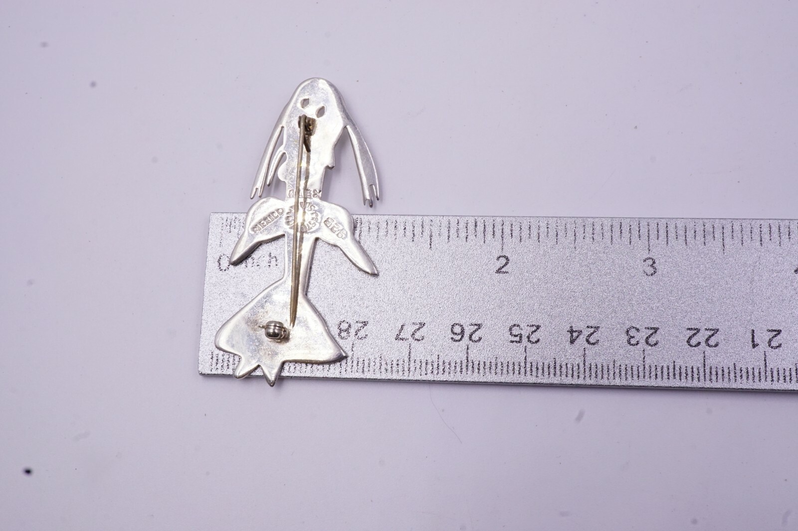 Rare “ALEX” LOS CASTILLO Girl Brooch 925 MEXICO Sterling Silver 21/4” Long 8.9g