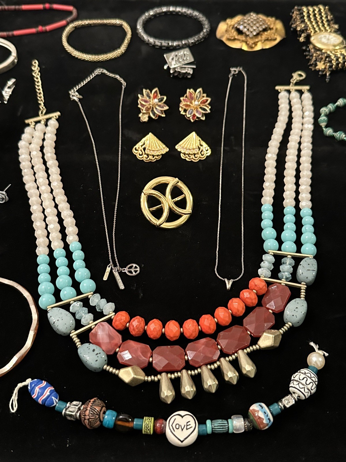 Vintage Costume Jewelry ALL WEARABLE used Lot Some Signed