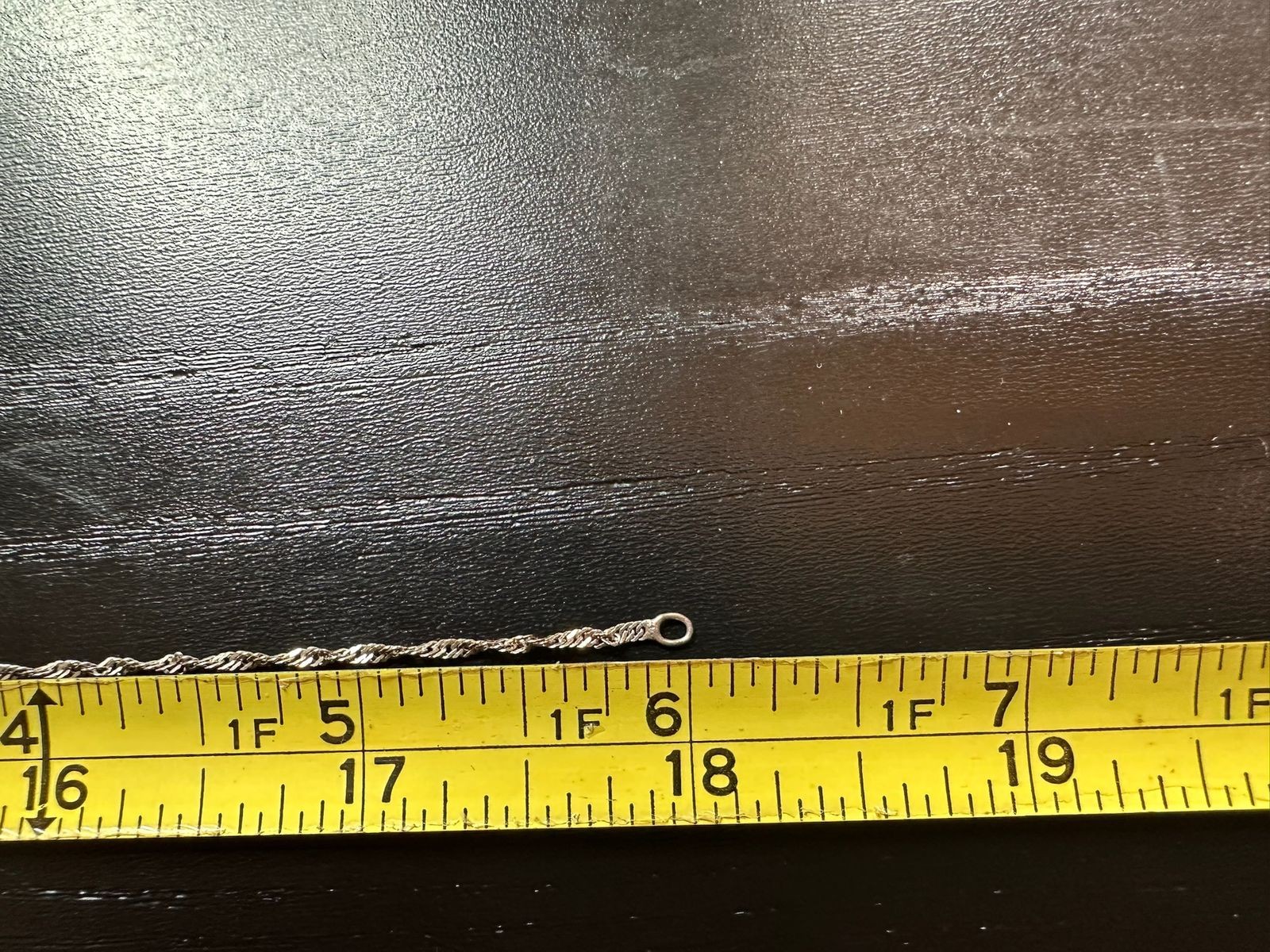 1.61g Vintage Sterling Silver 925 Twist Chain Necklace 18 in M