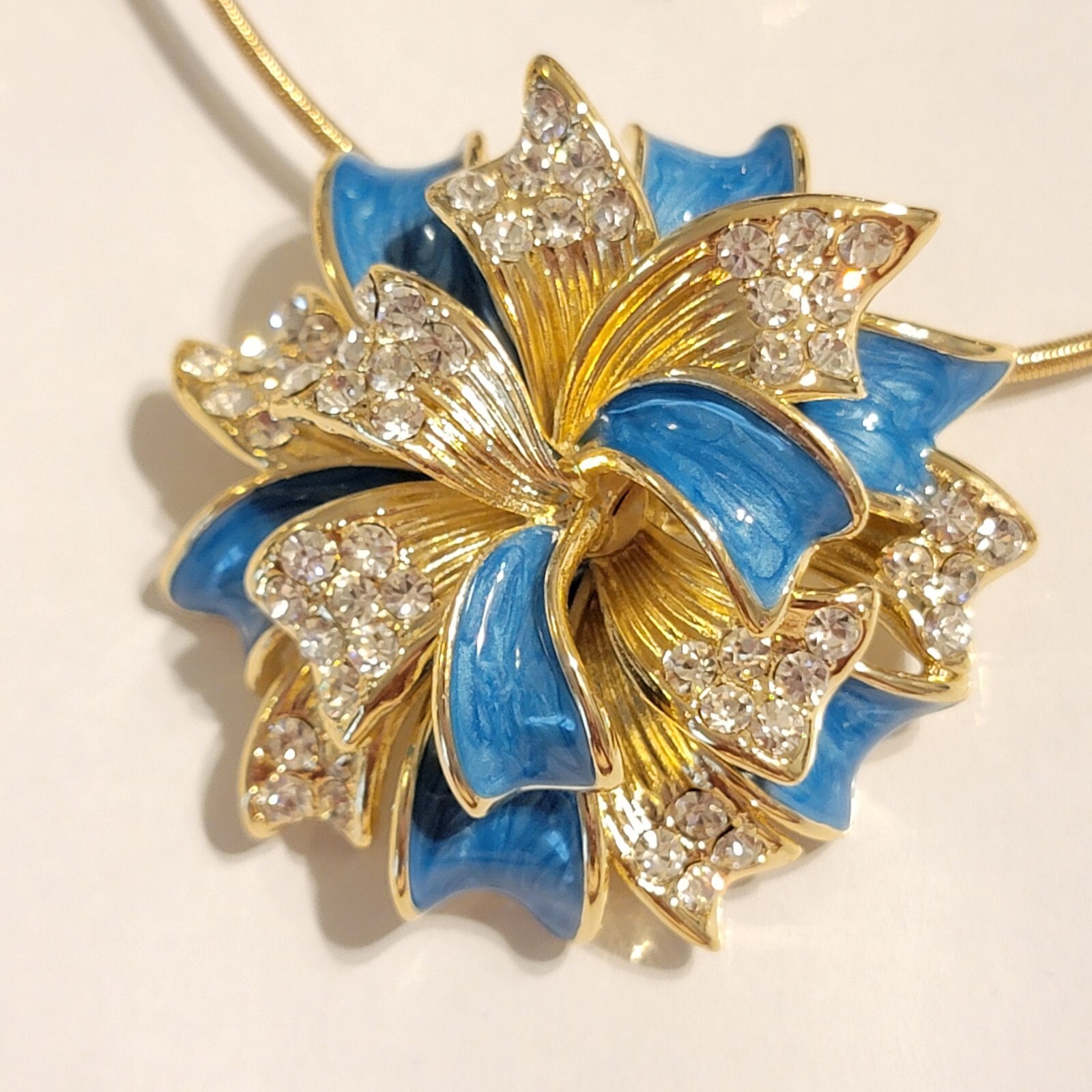 Retired Joan Boyce Flower Necklace Brooch Earrings Ring Jewelry Set, Rare js-