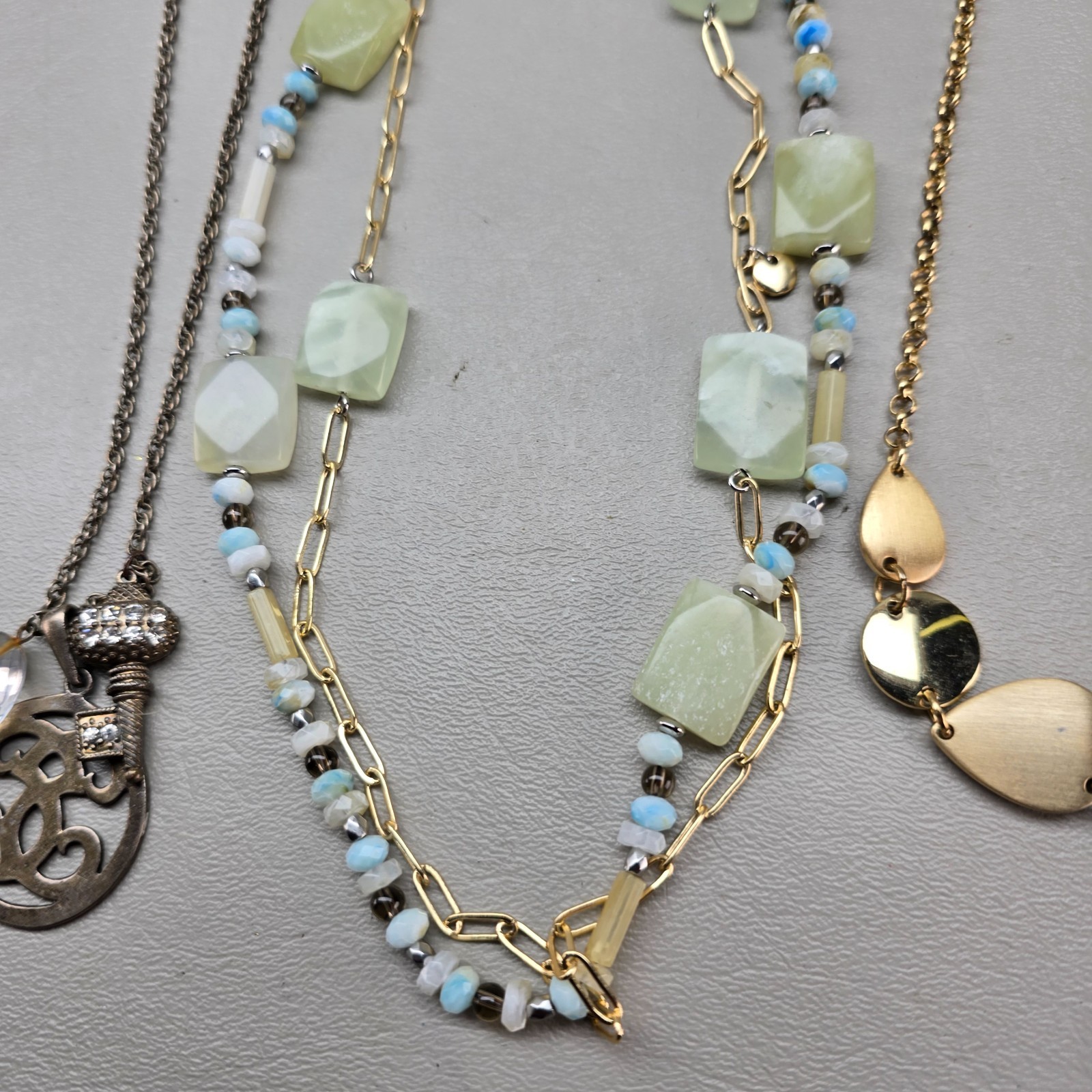 Vintage Necklace Lot Gold Tone Silver Tone Beaded Statement Jewelry Mixed