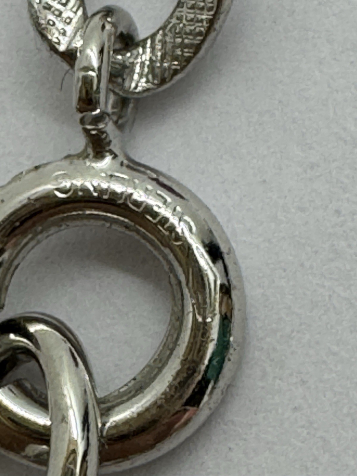 Vintage Sterling Silver Top Hat Charm Bracelet 7″