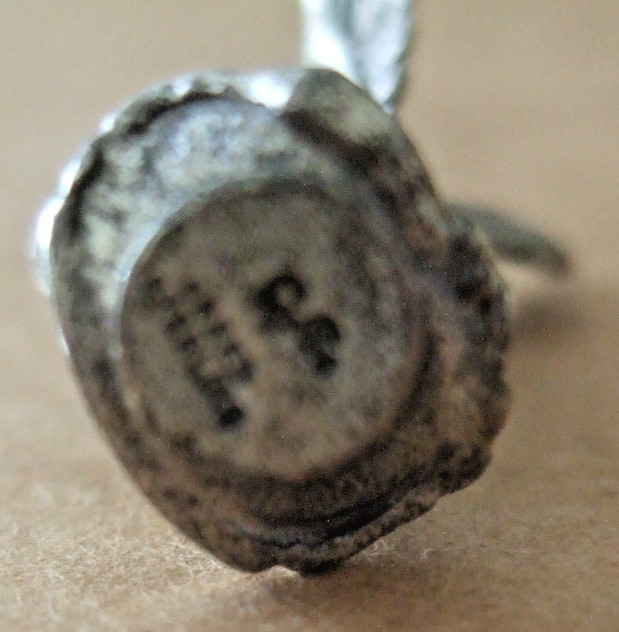 VINTAGE CREED STERLING SILVER APRIL GUARDIAN ANGEL PENDANT CHARM