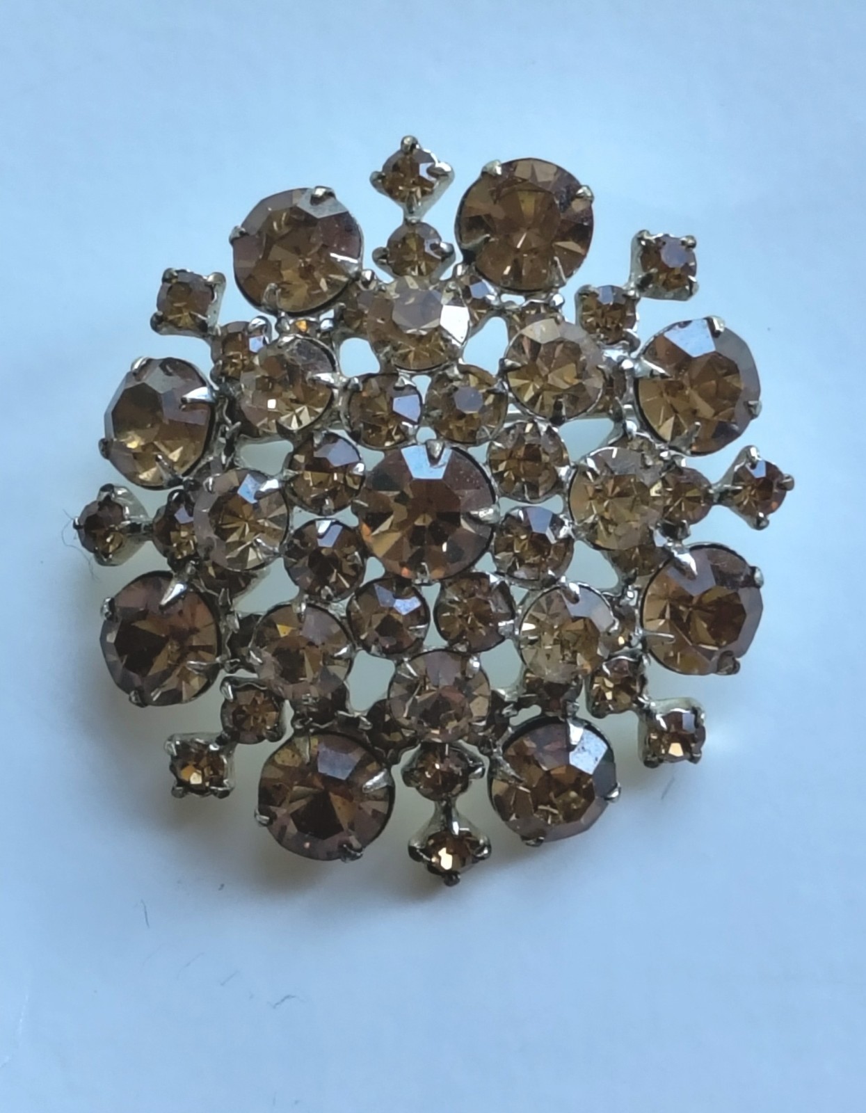 Vintage Rhinestone Bead Jewelry Lot Copper Bronze Earth Tones Warm Fall Colors