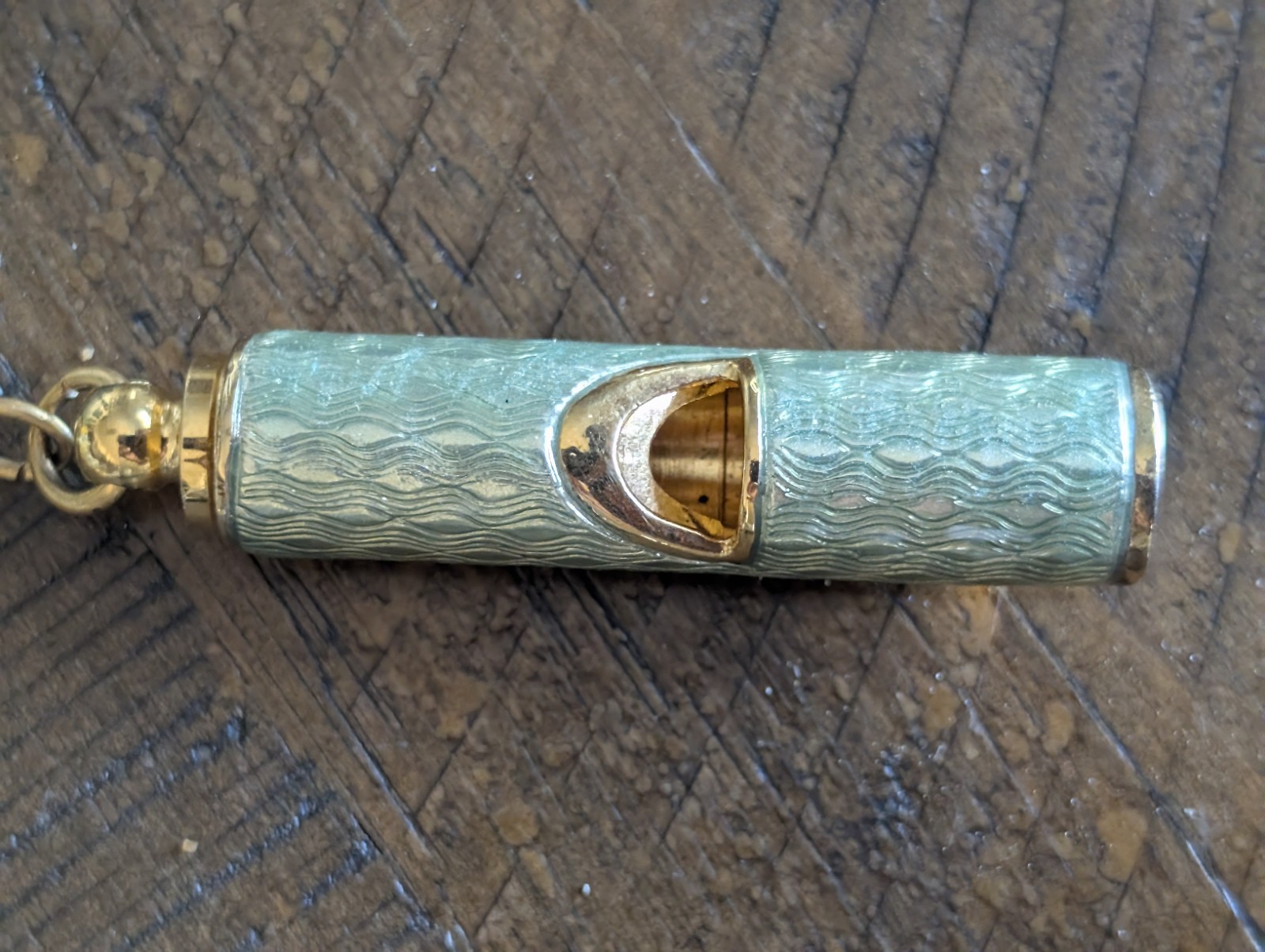 Metropolitan Museum of Art Forbes SIgned Guilloche Enamel Whistle Faberge