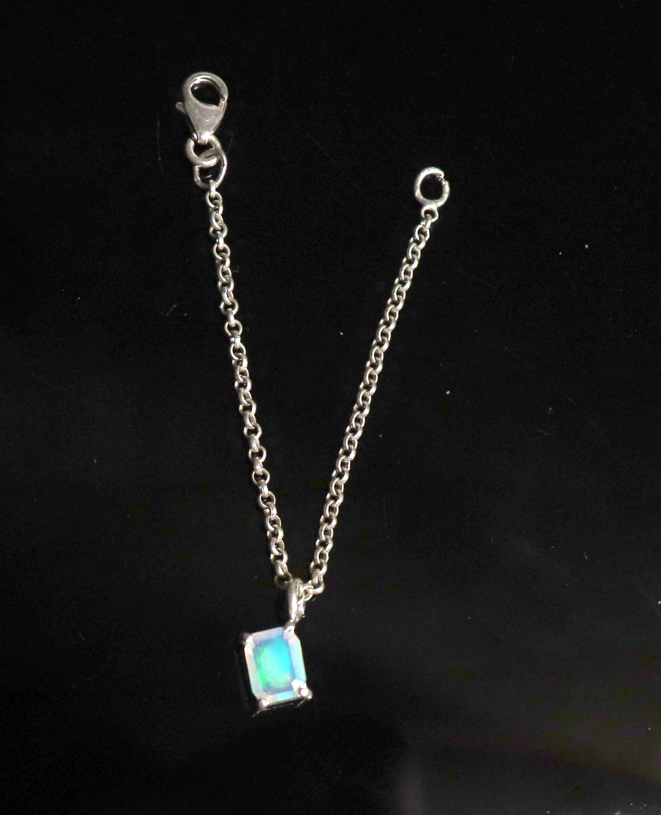 sterling silver fire opal pendant silver girly jewelry daily wear jewelry