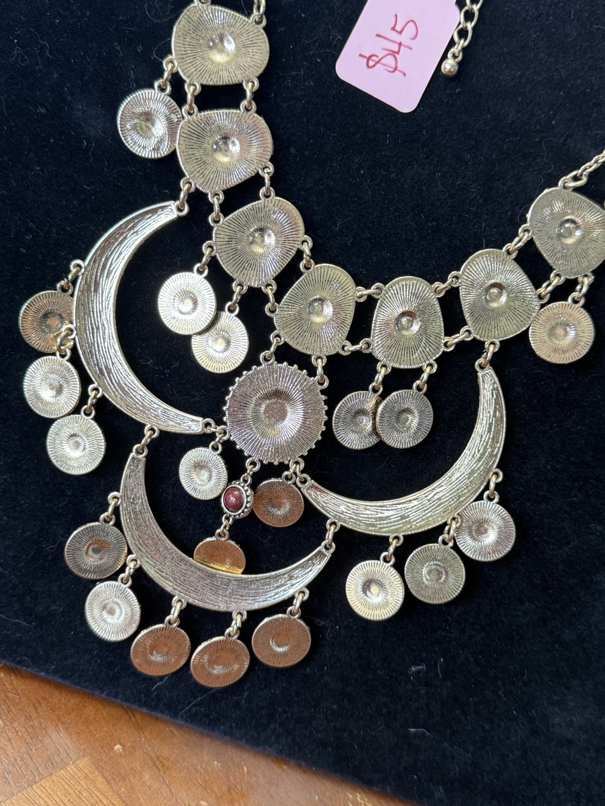 Vintage Multi-layered Afghan Tribal Style Ornate Statement Necklace
