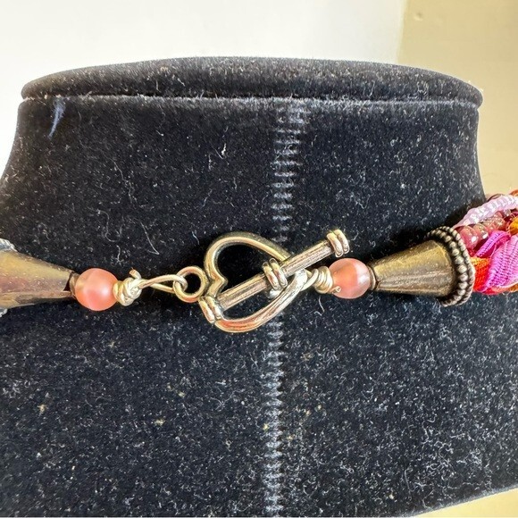 Vintage Rose Quartz Beaded Necklace Pink Agate Natural Genuine Gem Stones