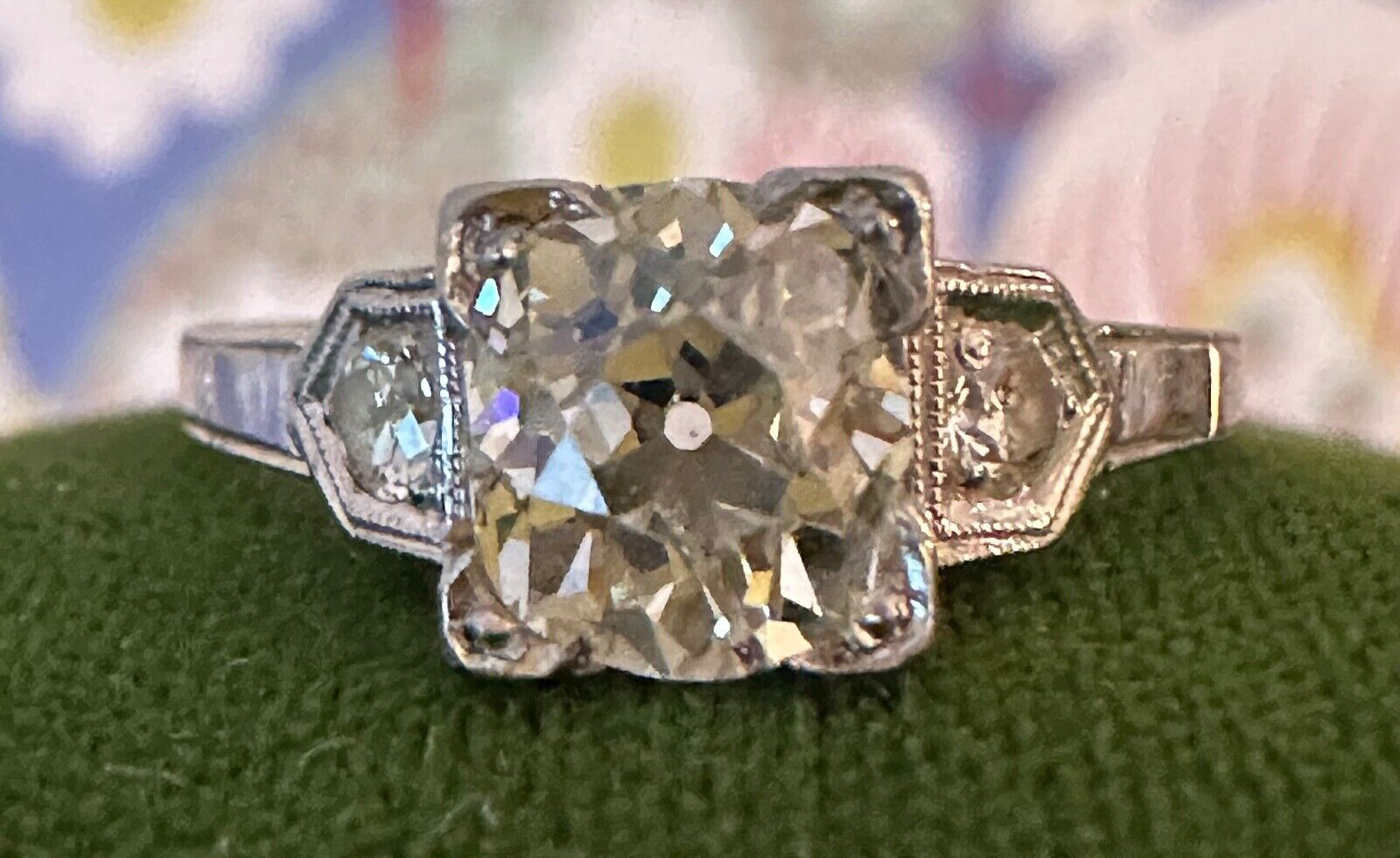 Edwardian Old European Cut Diamond Ring 1.26 Cttw