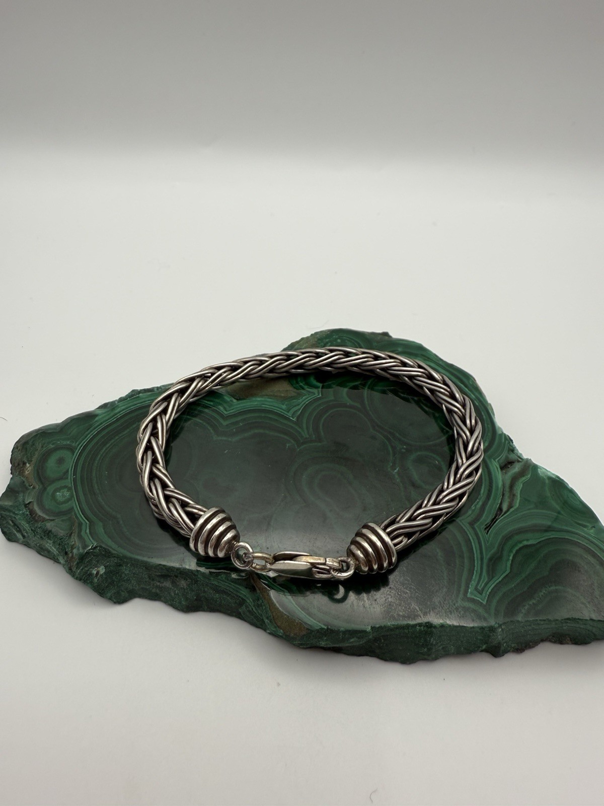 Vintage Sterling Silver Bracelet Wheat Chain Stamped 925. Size 6.5