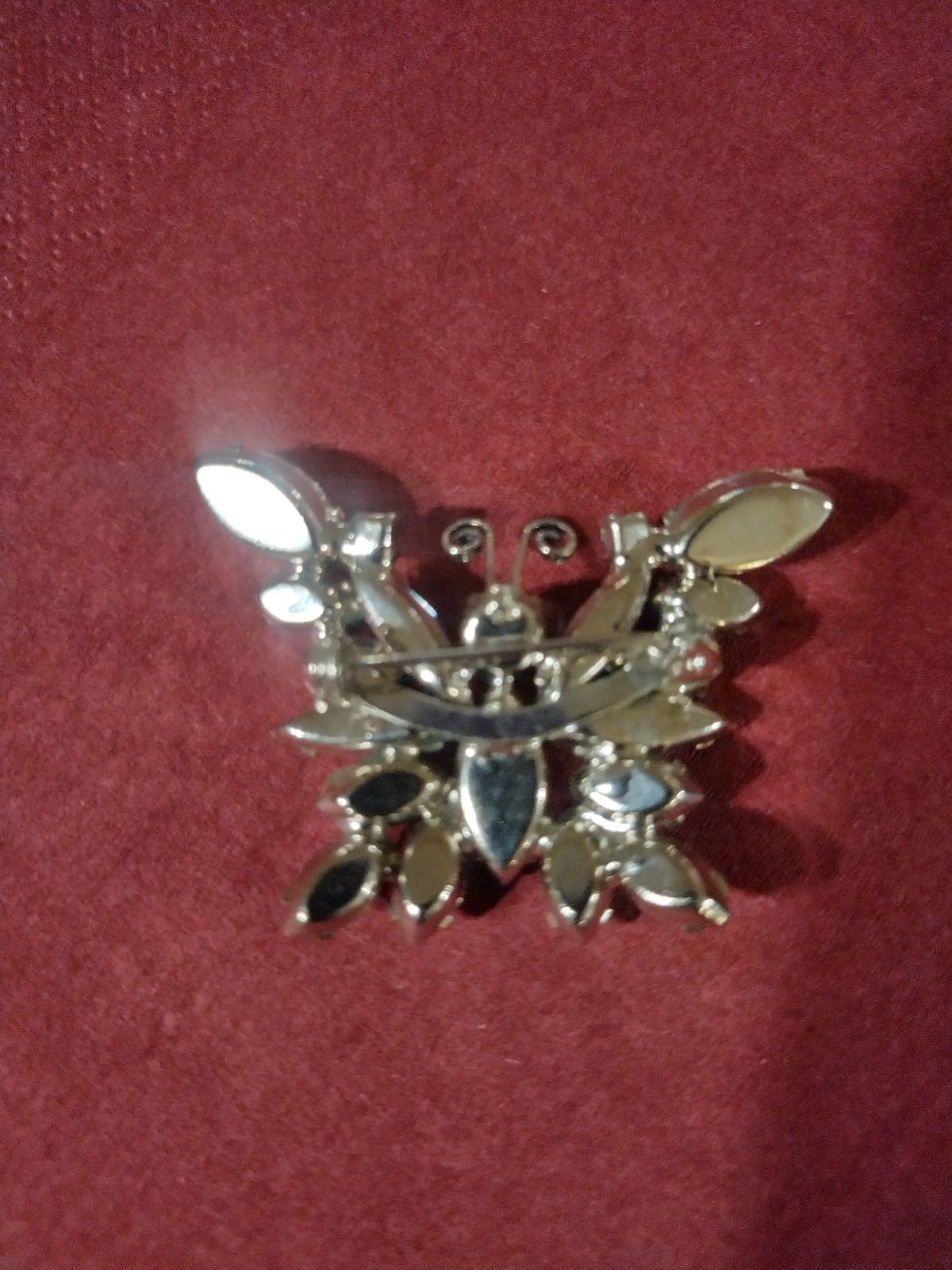 Vintage Delizza And Elster Juliana Blue Rhinestone Butterfly Brooch