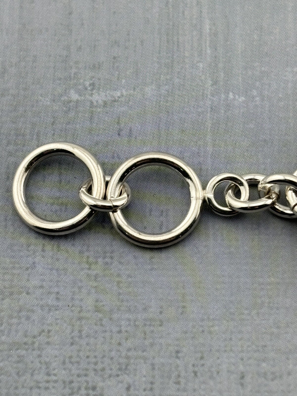 47g ATI Mexico .925 Sterling Silver Station Disc Toggle Bracelet Adjustable 7.75