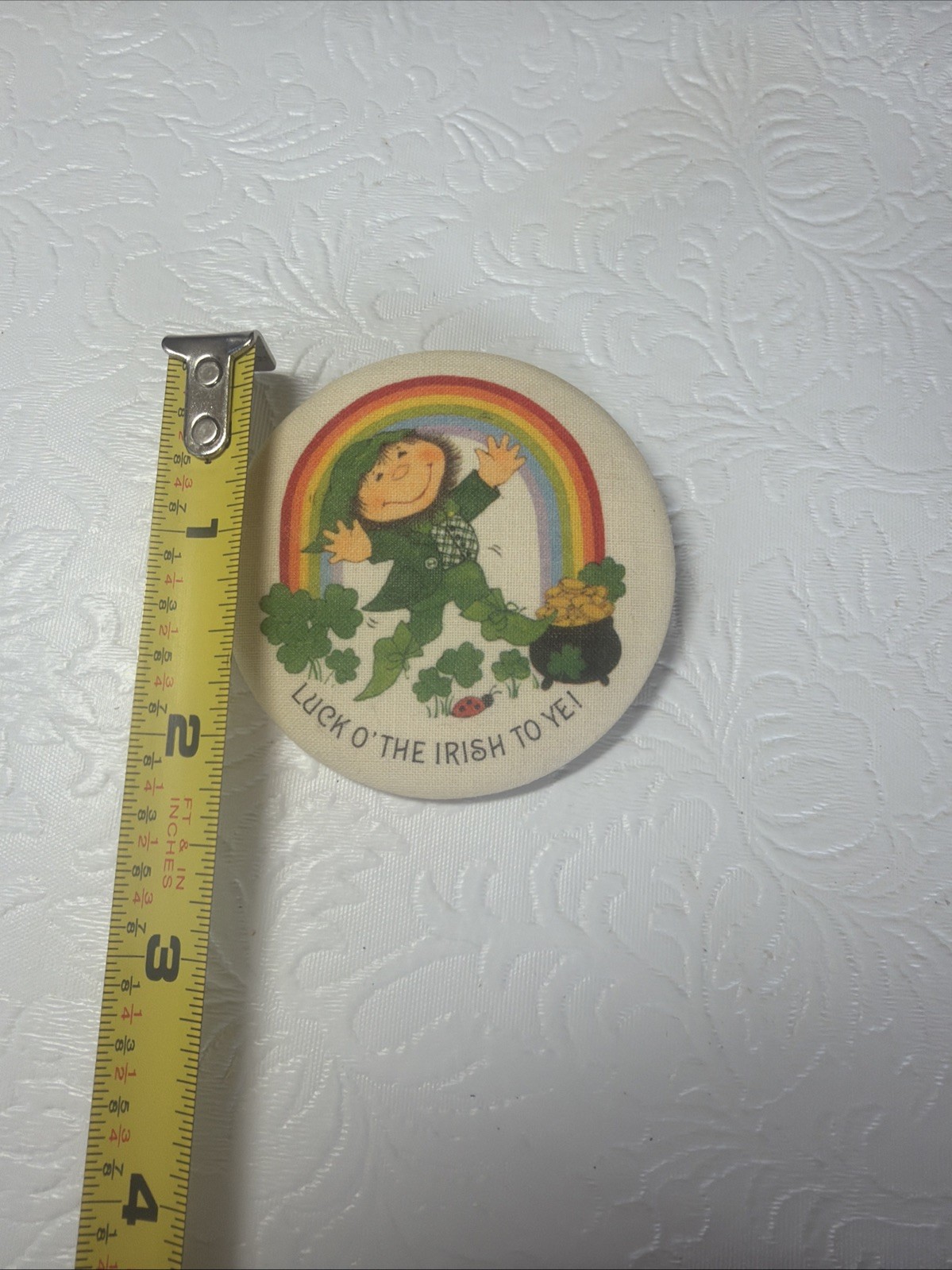 Vintage Lucky Irish Pin Brooch Lot Shamrock Leprechaun Ireland Horseshoe Pearl