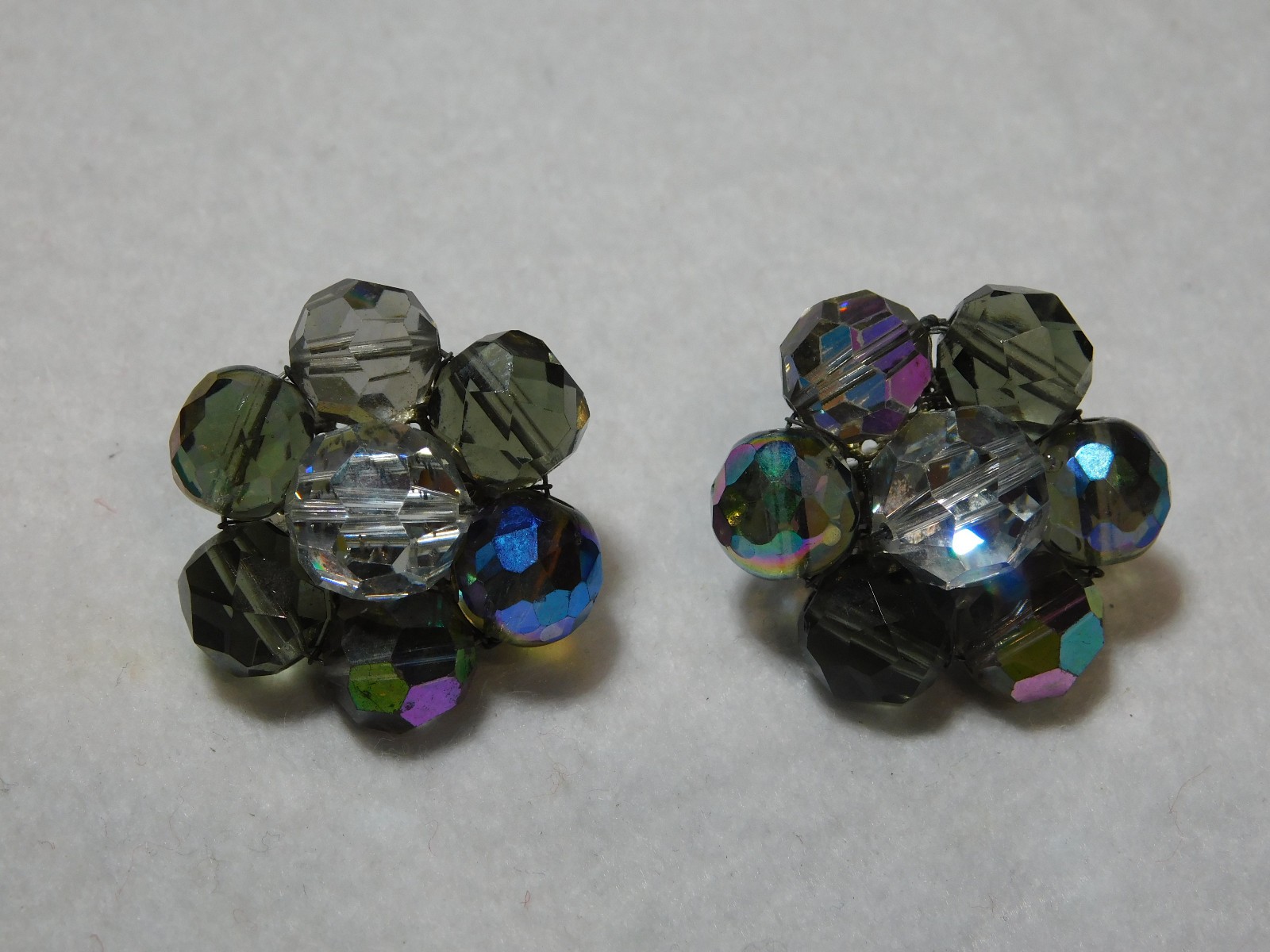 Pair of Vogue Flower Design Clasp On Earrings from An Estate Auction