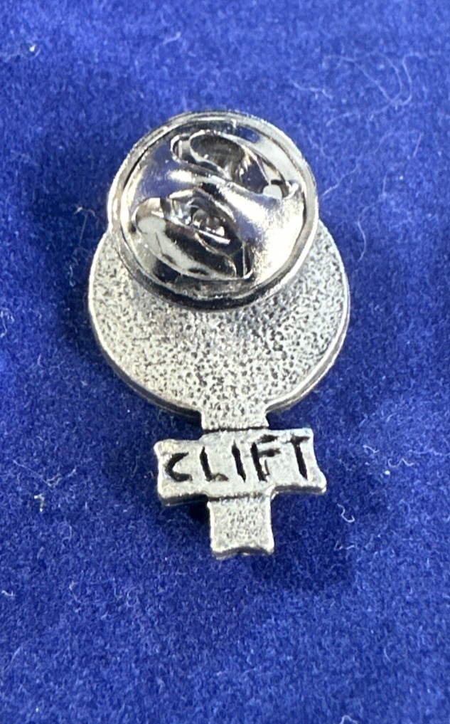 Clift Small Pin Power Of The Vote! Fist Cross Brushed Nickel Resist Stand Up Now