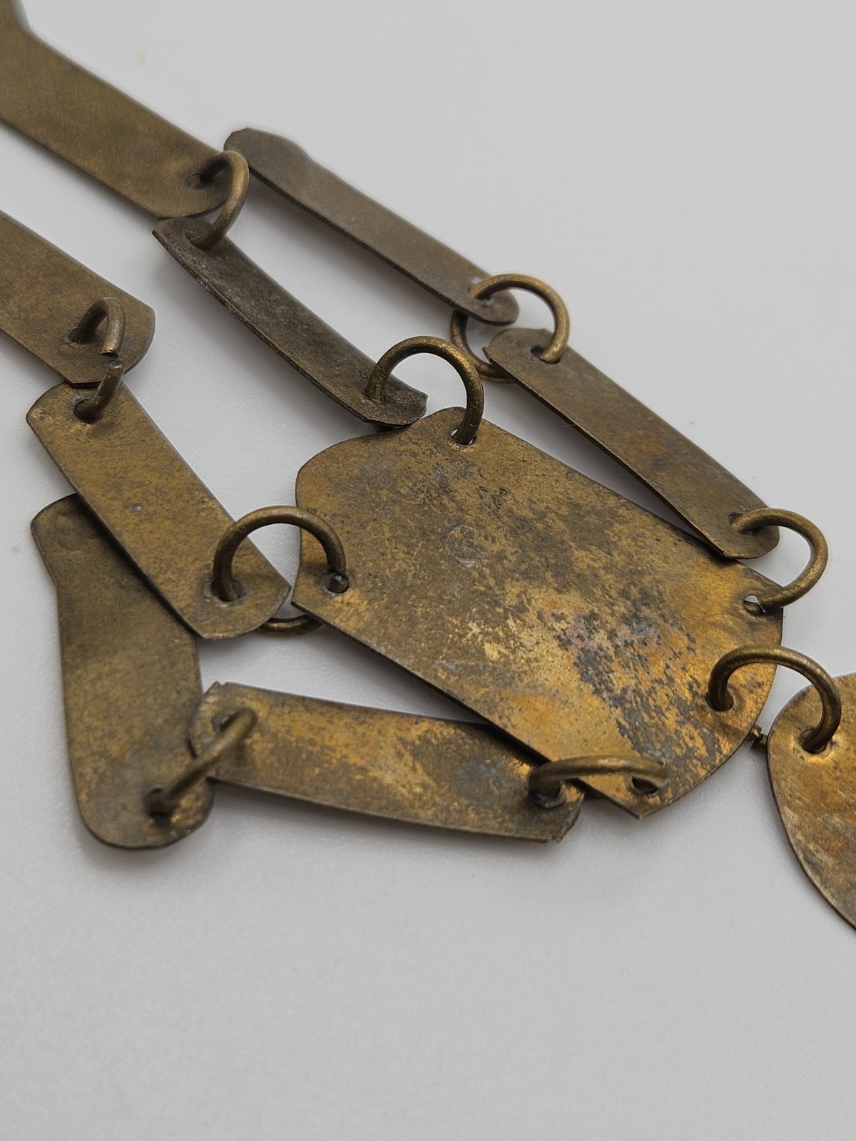 Vintage Brass Tone Articulated Man Person Dangle Earrings
