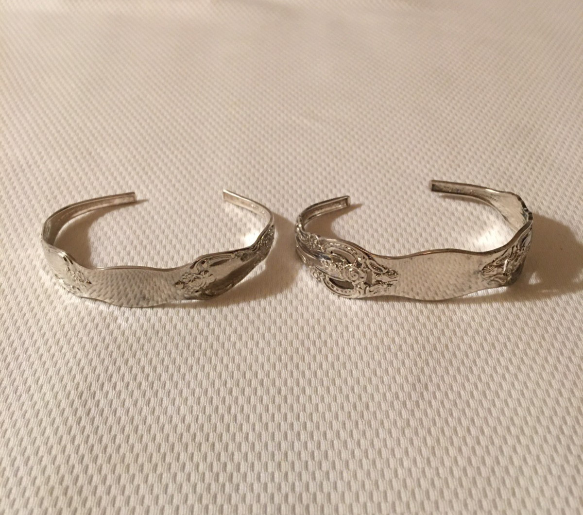 Vintage Silver Plate Jewelry Cuff Bracelets Spoon Rings WM Rogers Oneida
