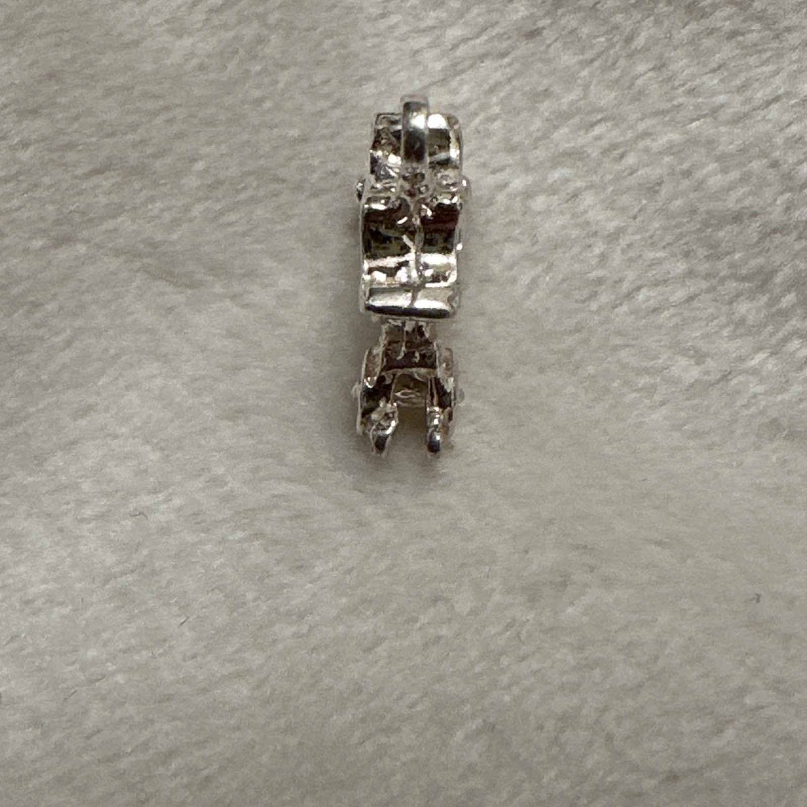 Vntg Sterling Silver Detailed ROYAL COACH CARRIAGE Charm Pendant 12x15mm 1.53g