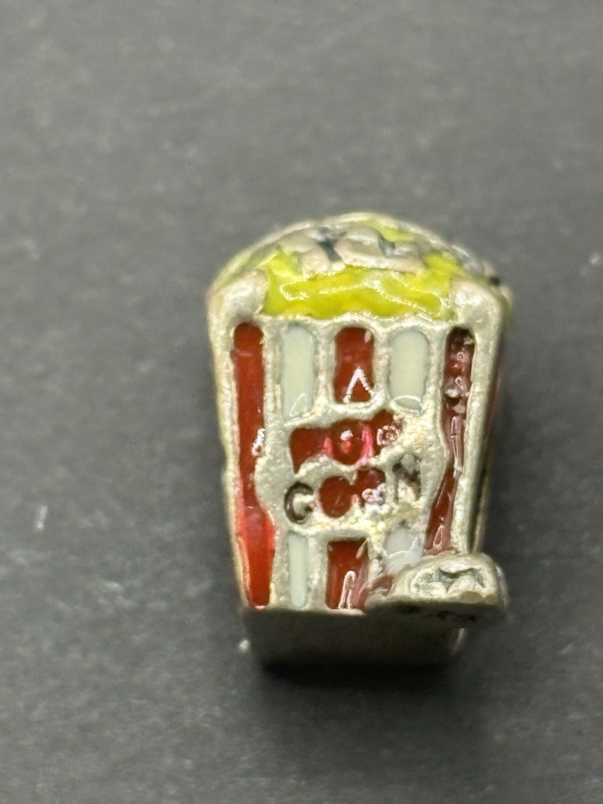 Vintage Sterling Silver European Popcorn Charm 925 F24