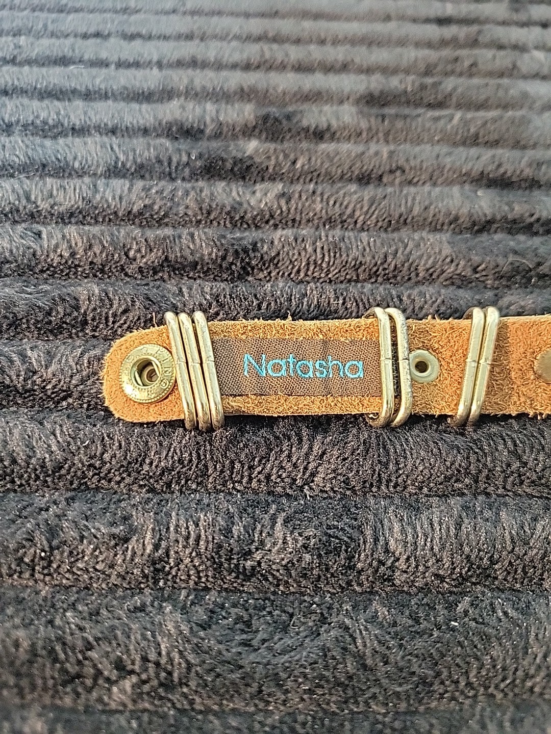 Vtg Natasha Genuine Leather Rhinestone Wrap Bracelet 7.5 Inch Adjustable Snap