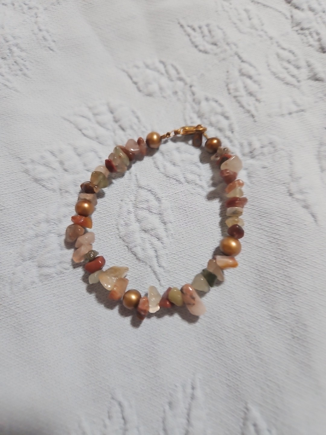 Vintage Multi-Stone Necklace and Bracelet Set 17.5in Necklace And 7in Bracelet