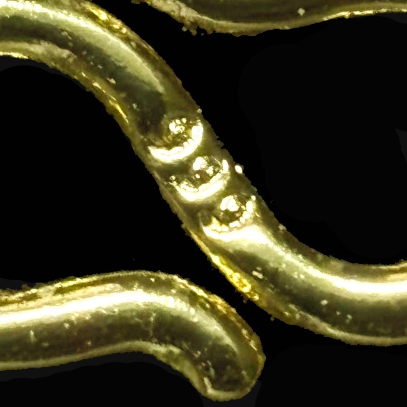 Golden Gold-plated (NOT SURE) Bracelet Chain marked ‘ 999 ‘, Width 10mm, 8 inch