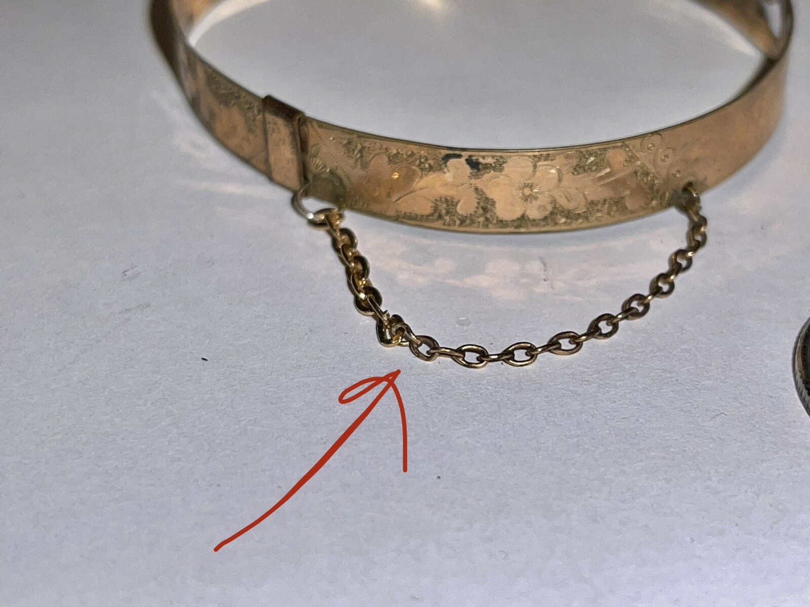 Antique Victorian Edwardian Hearts & Flowers Etched Buckle Bracelet Adjust 6-7”