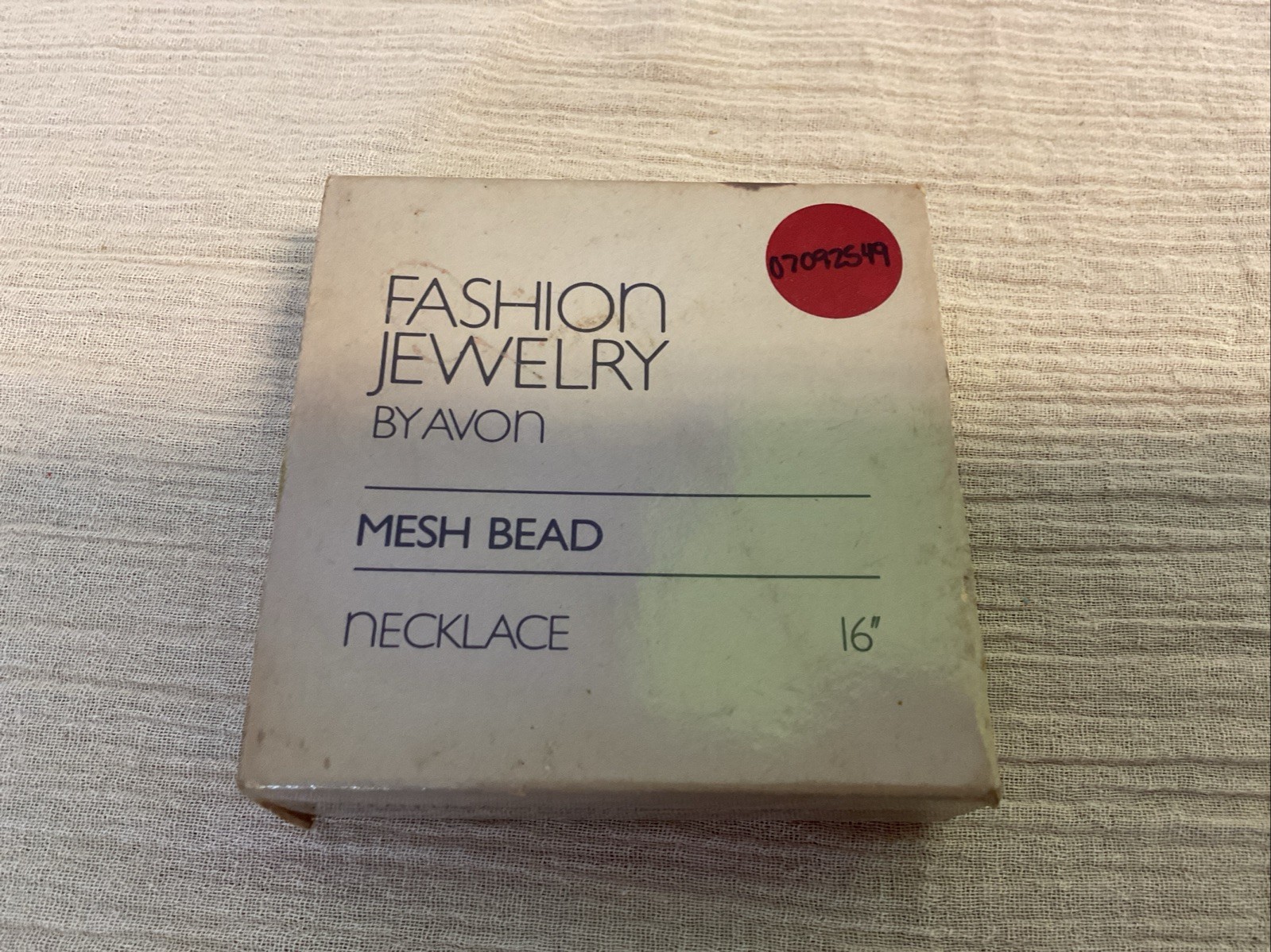 Vintage Gold Tone Avon Mesh Bead Twisted Necklace 16” Chain With 3” Extender