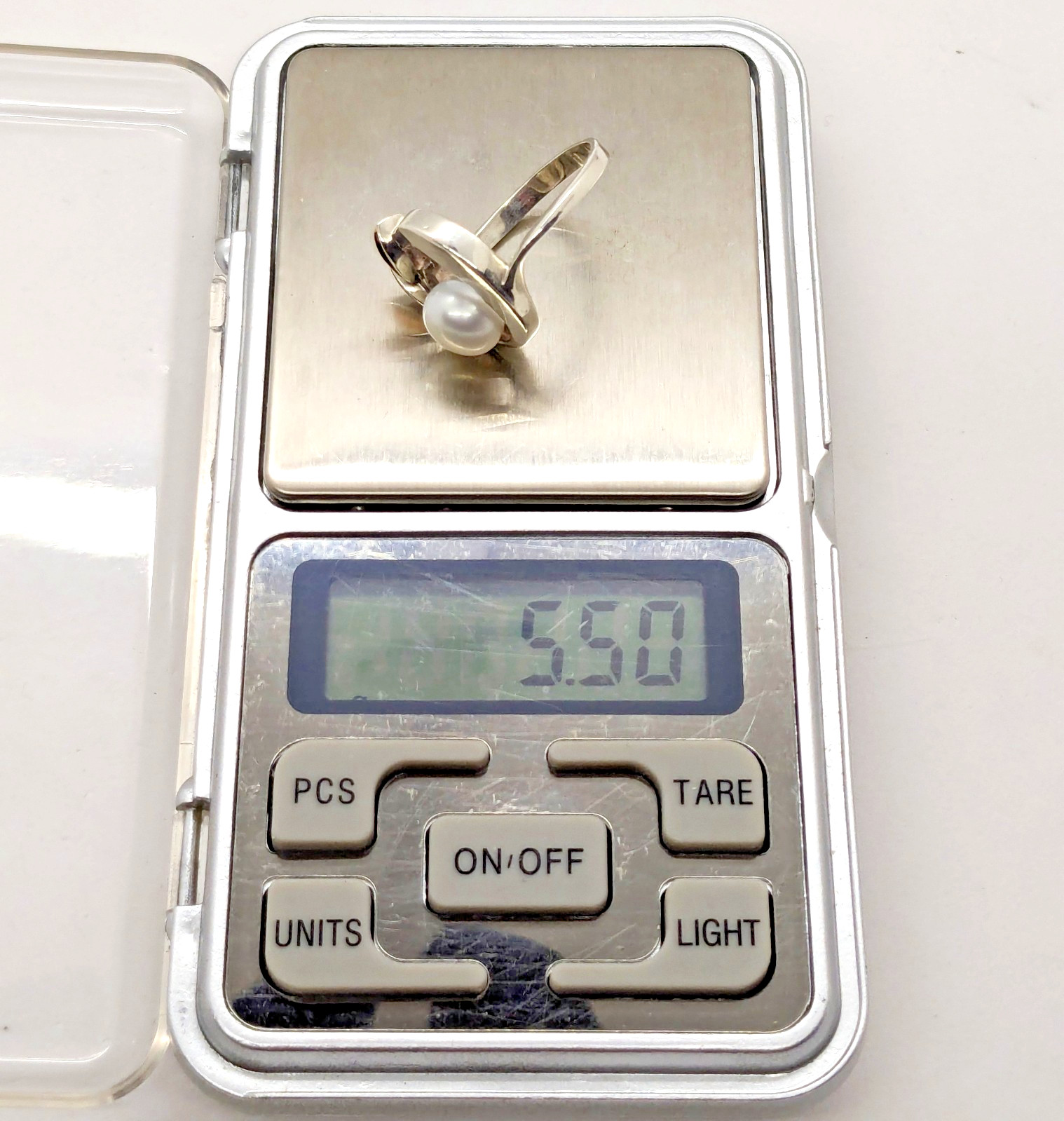 Vintage Luxury RING Silver 875 with Gold Inlay 585 -size: 8US (18mm) -5.52g. #16