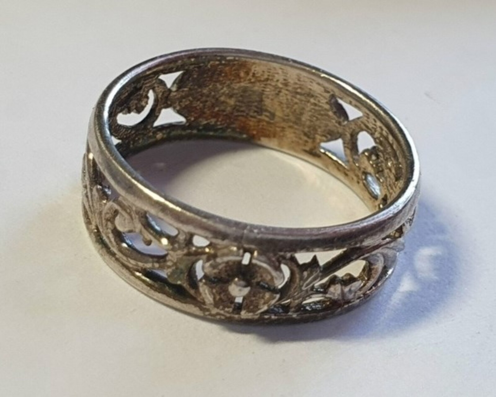 Vintage Soviet USSR ring sterling silver 925 ⭐ Size 8 Weight 3.15 g.