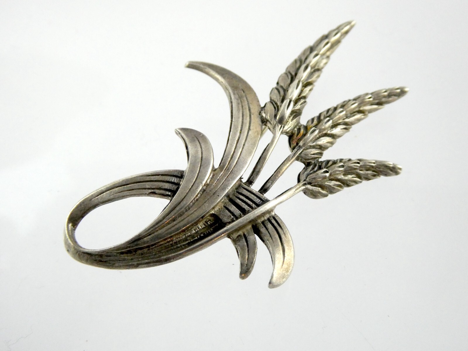 Vintage Danecraft Sterling Silver Wheat Stalks Brooch Pin 925 13.9g 2 3/8 Inches