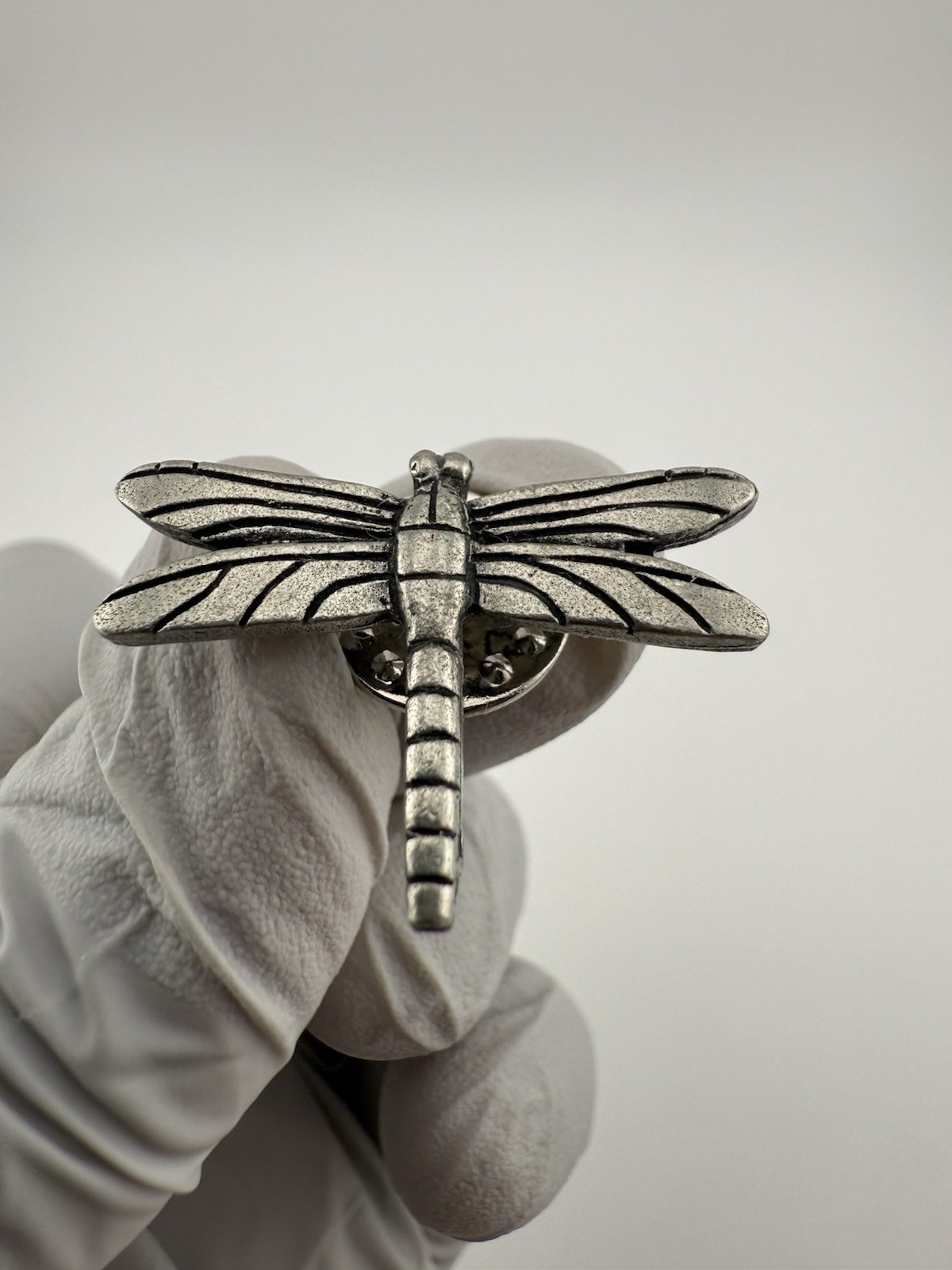 VTG Small Dragon Fly Pewter? Lapel Pin by Clift