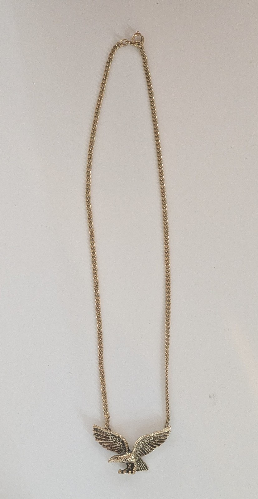 Vintage American Eagle Flying Pendant Necklace Bird Animal Jewelry PATRIOTIC
