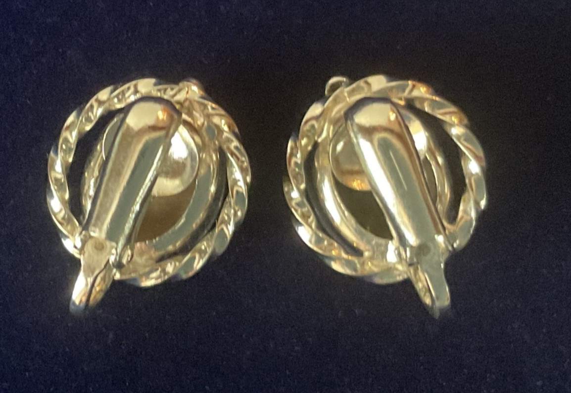 VTG MCM 1950’s Alice Caviness AC Sterling Cameo Silhouette Pair of Clip Earrings