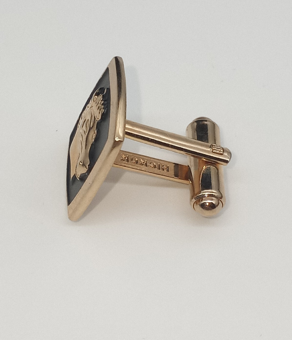 Vtg Hickok Single Cufflink Sparky Horse Mascot for AC Spark Plugs Smiling Horse