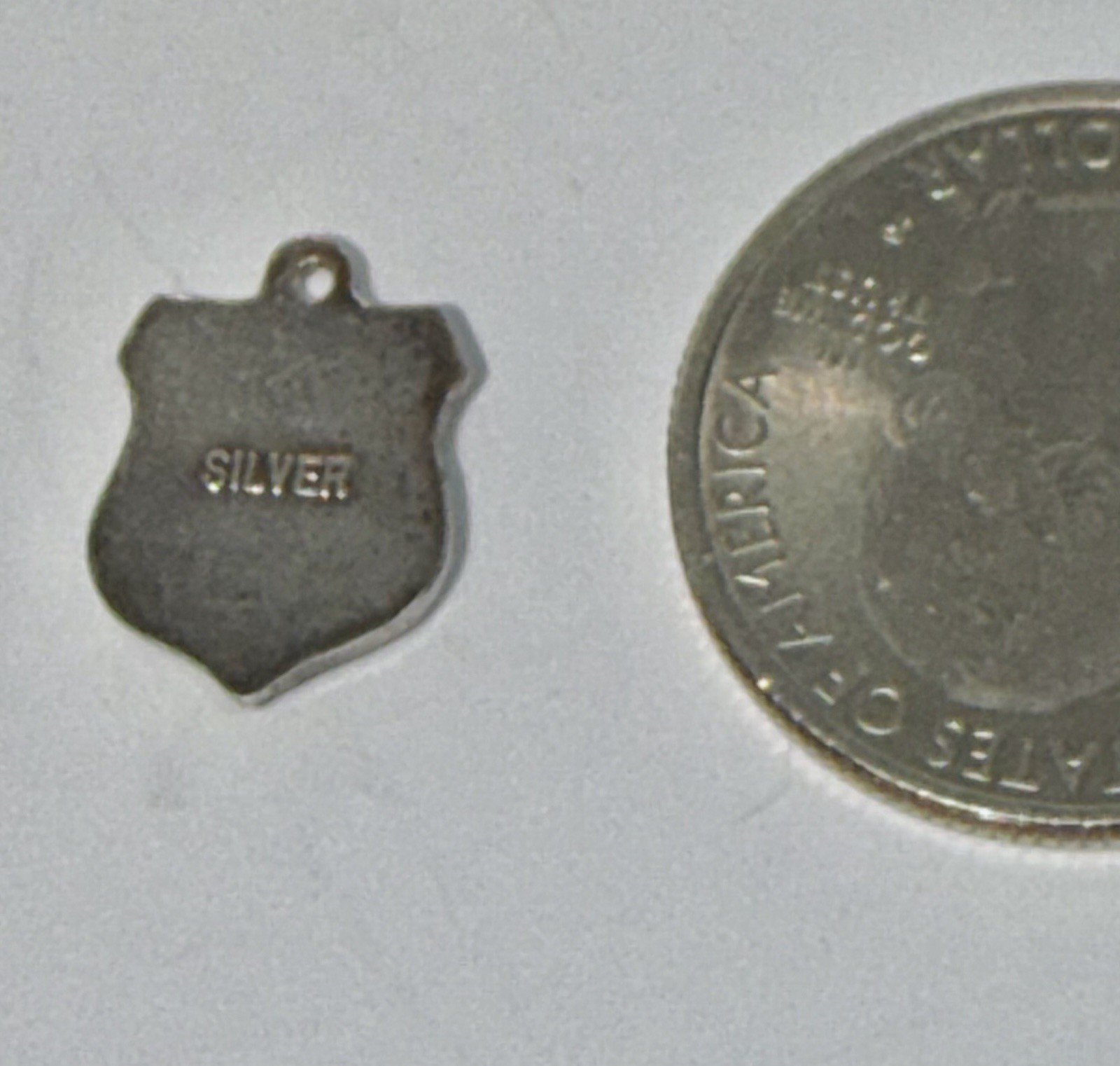 Vintage Leprechaun Portrush Northern Ireland Shield Bracelet Charm Silver